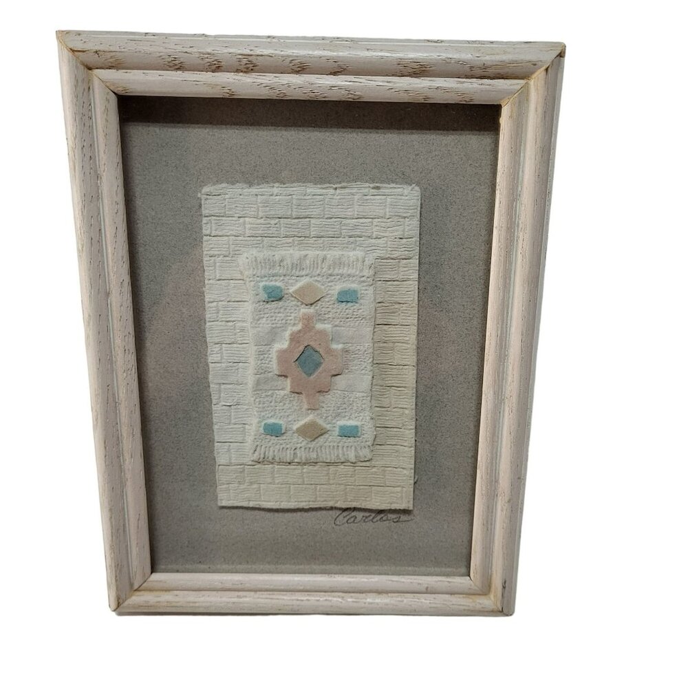 Figi Graphics Southwest 3-D Hanging Wall Art Hand Cast Paper Signed Carlos 8X6